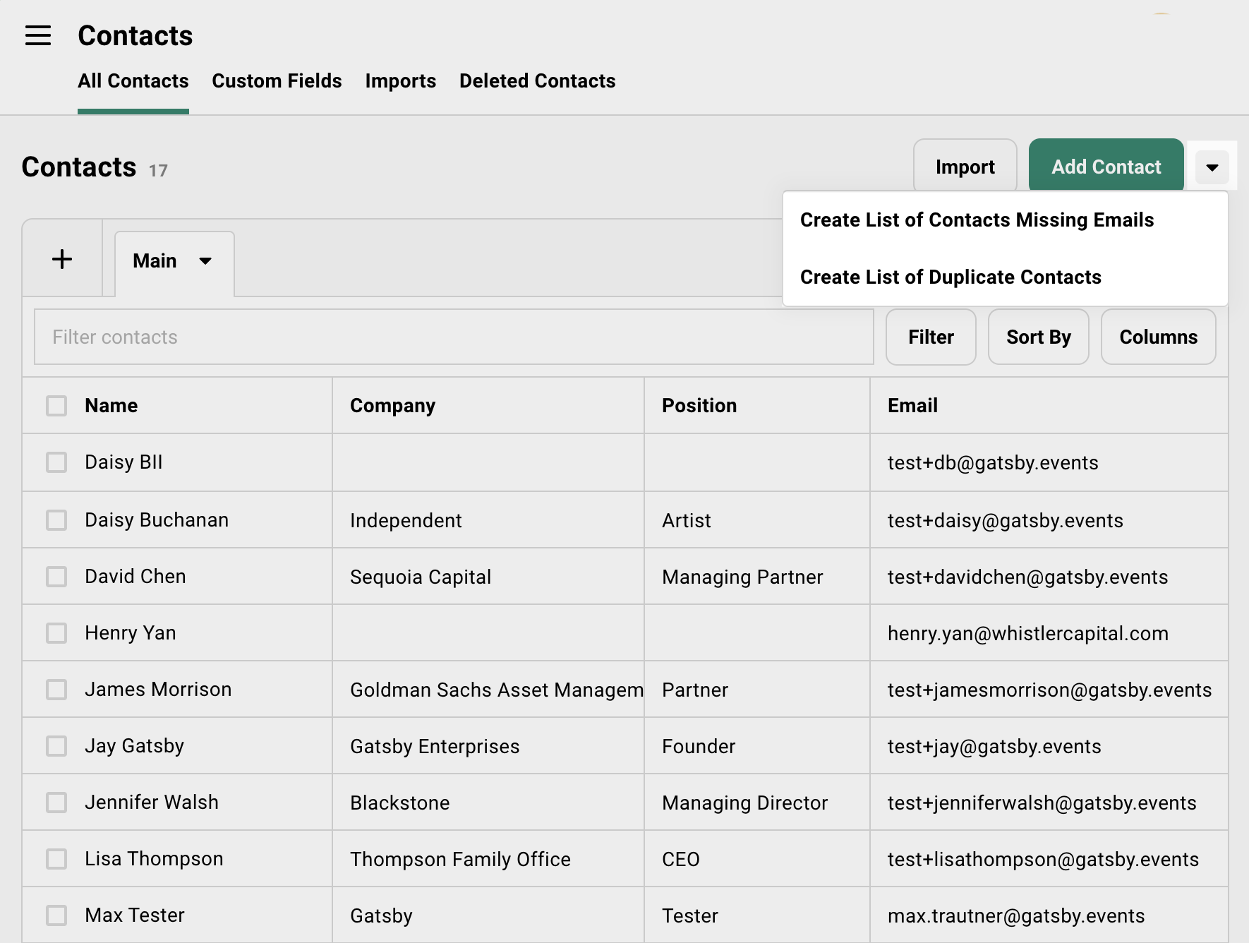 Showing how to bulk adjust the attendance column on your guest list.